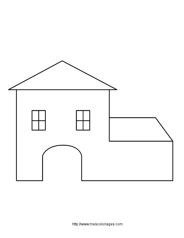 Coloriage Maison Simple En Ligne Dessin Gratuit À Imprimer intérieur Dessin Maison Facile