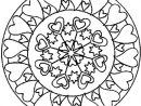 Coloriage Mandala Coeur En Ligne Gratuit À Imprimer intérieur Imprimer Coloriage Mandala