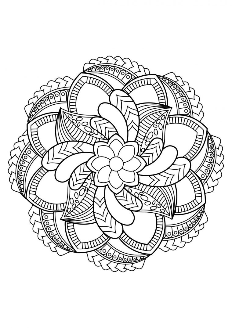 Coloriage Mandala – Coloriages Gratuits À Imprimer destiné Mandala Coloriage
