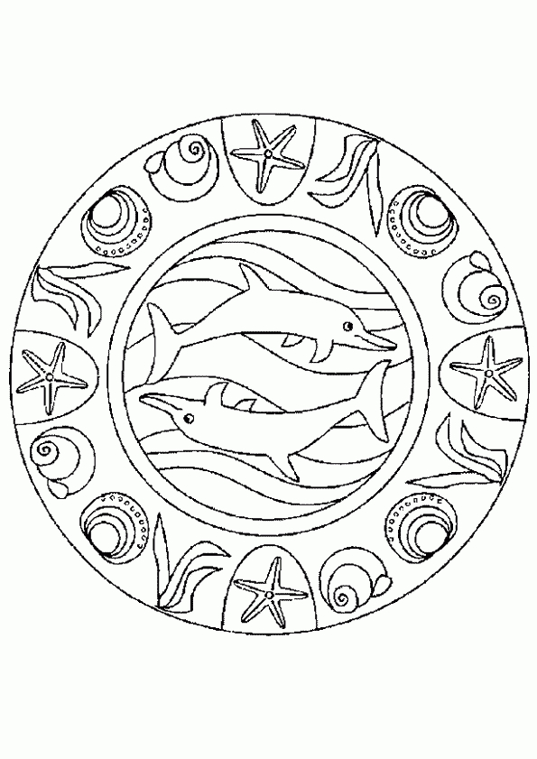 Coloriage Mandala Dauphin Escargot Sur Hugolescargot destiné Hugo L Escargot Coloriage En Ligne