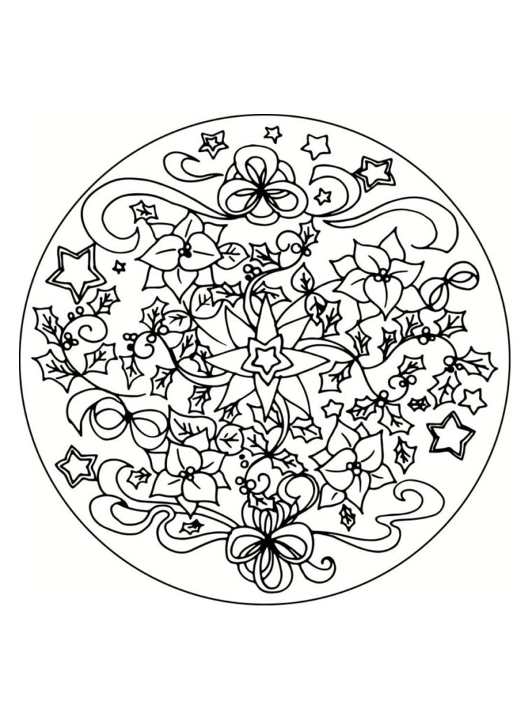 Coloriage Mandala De Noël : 30 Dessins À Imprimer serapportantà Mandala A Dessiner
