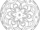 Coloriage Mandala Facile Magique Dessin Gratuit À Imprimer à Mandala Facile A Dessiner