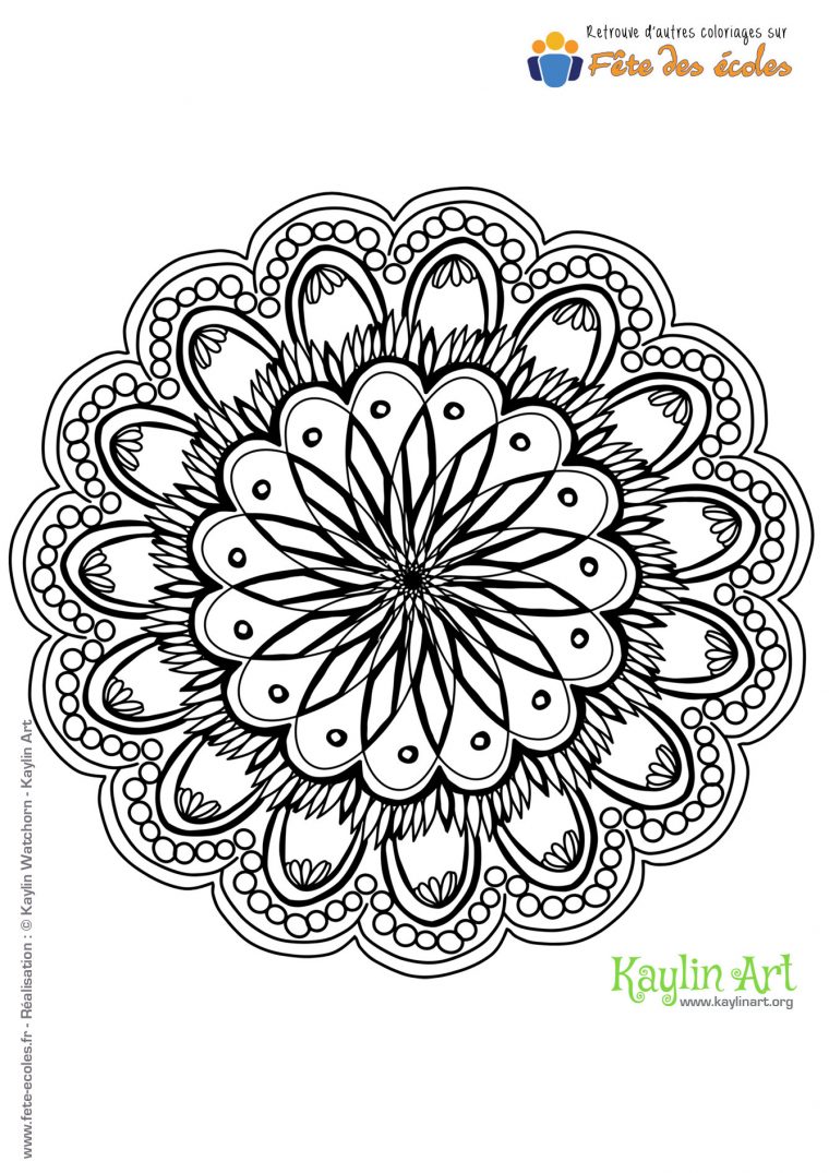 Coloriage Mandala Fleur encequiconcerne Dessin Rosace Fleur
