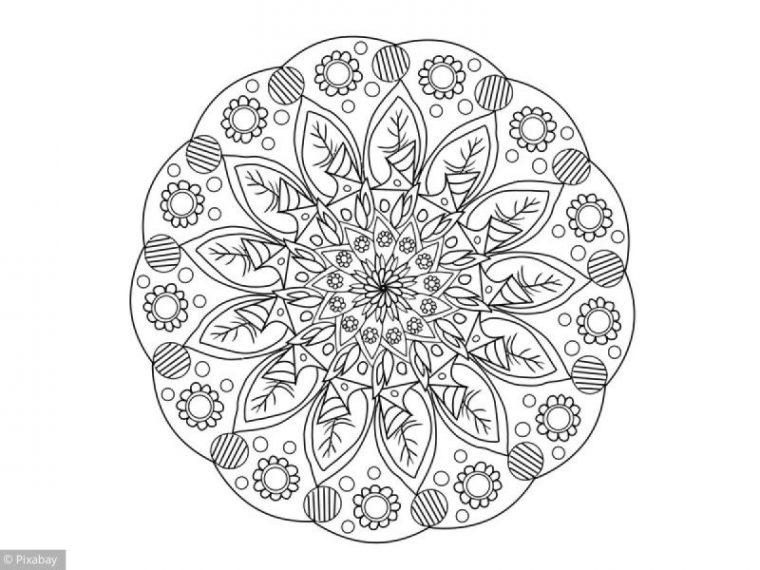 Coloriage Mandala Fleuri – Loisirs – Notre Temps avec Coloriage Mandale
