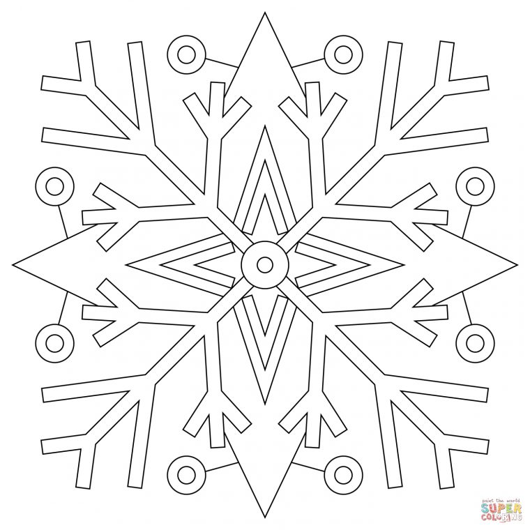 Coloriage – Mandala Flocons De Neige | Coloriages À pour Flocon À Colorier