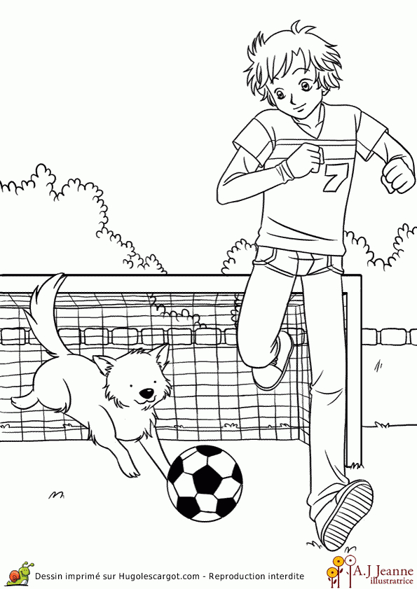 Coloriage Manga Footballeur Sur Hugolescargot à Coloriage De Footballeur