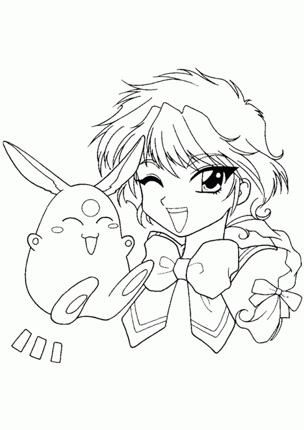 Coloriage Manga Mkr Sur Hugolescargot serapportantà Image De Dessin Animé A Colorier