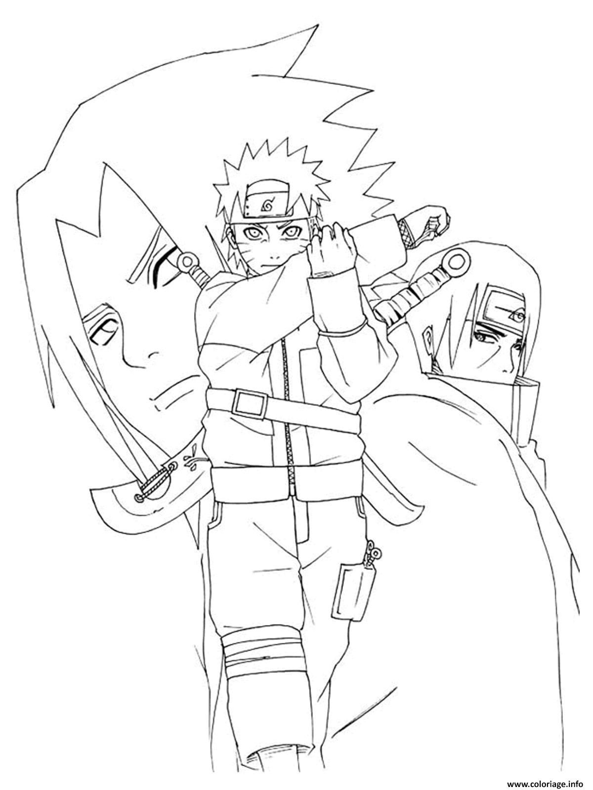 Coloriage Manga Naruto 76 Dessin À Imprimer (Avec Images pour Dessin A Imprimer De Naruto