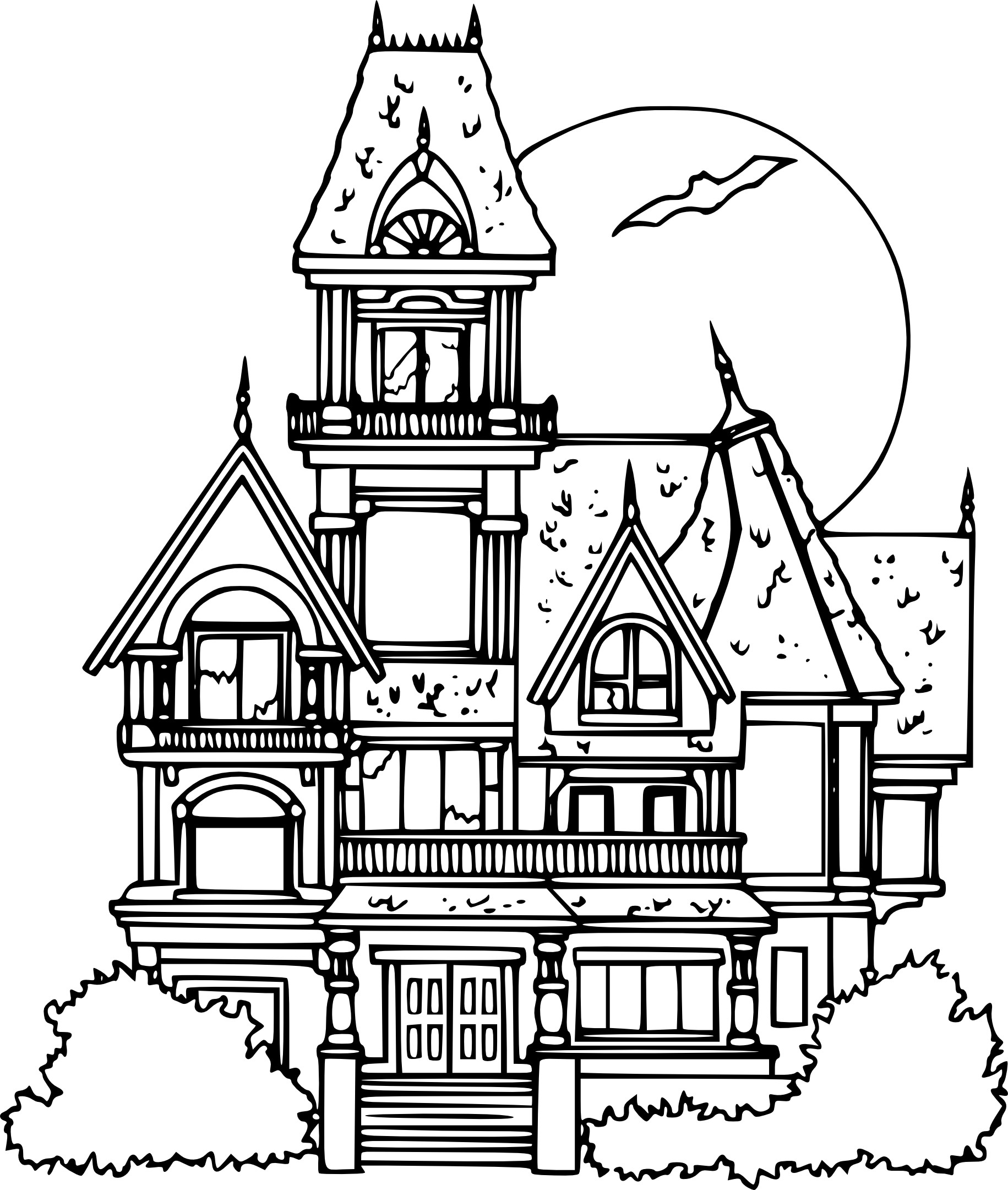 Coloriage Manoir À Imprimer Sur Coloriages intérieur Dessin Maison Facile