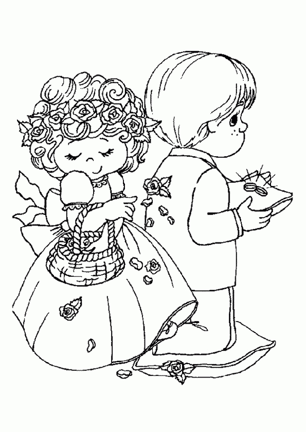 Coloriage Mariage Enfants Timide pour Coloriage À Imprimer Enfant