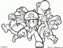 Coloriage Mario, Luigi, Yoshi Et Wario - Sans Dépasser concernant Coloriage De Mario Et Luigi