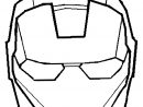 Coloriage Masque D'Iron Man pour Masque Super Héros A Imprimer
