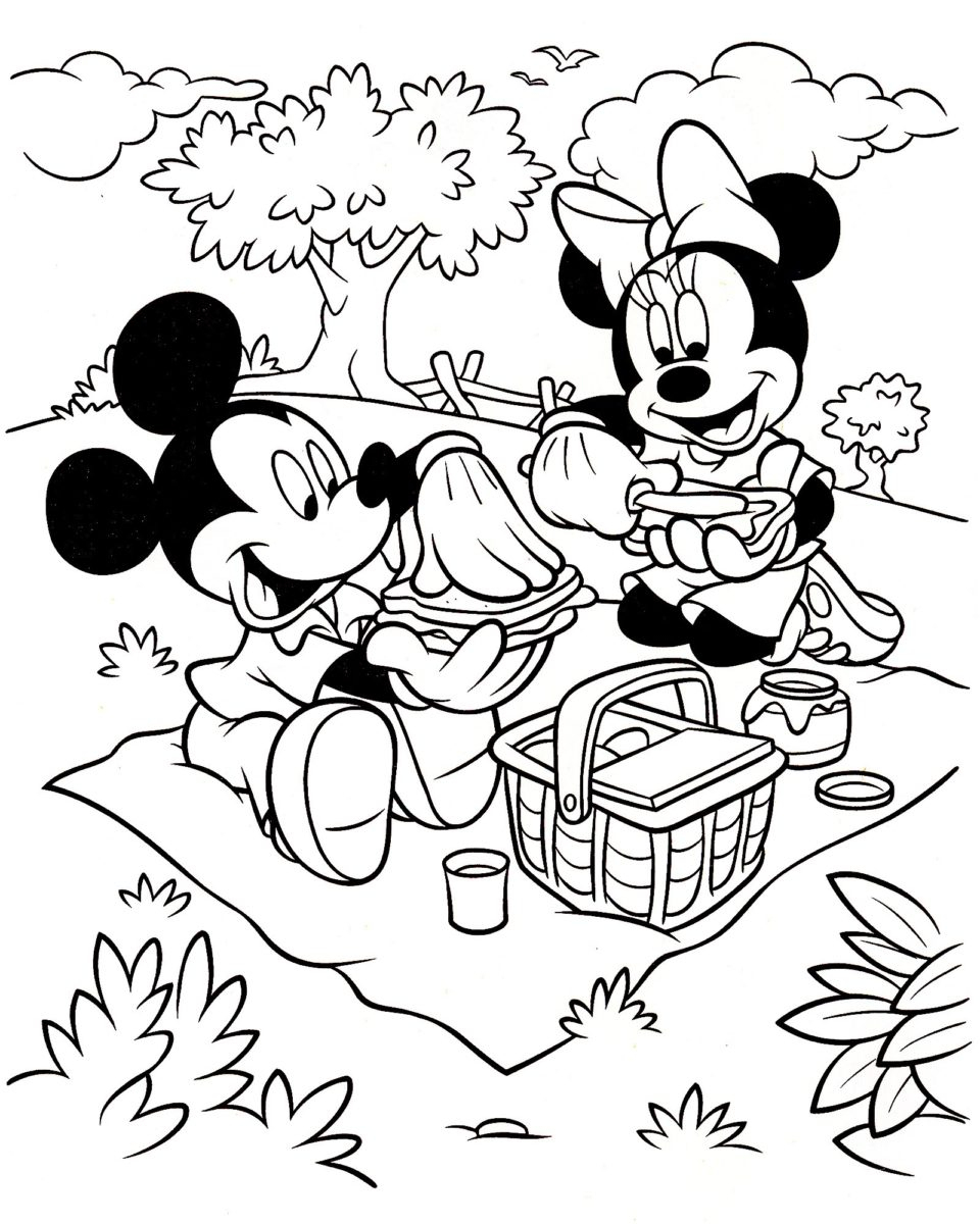Coloriage Mickey Et Minnie À Imprimer - Family Sphere avec Coloriage À Imprimer Enfant
