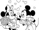 Coloriage Mickey Et Minnie Amoureux – 123Coloriage concernant Dessin Minnie À Imprimer