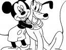Coloriage Mickey Étreint Pluto Dessin Gratuit À Imprimer pour Dessin À Colorier Mickey
