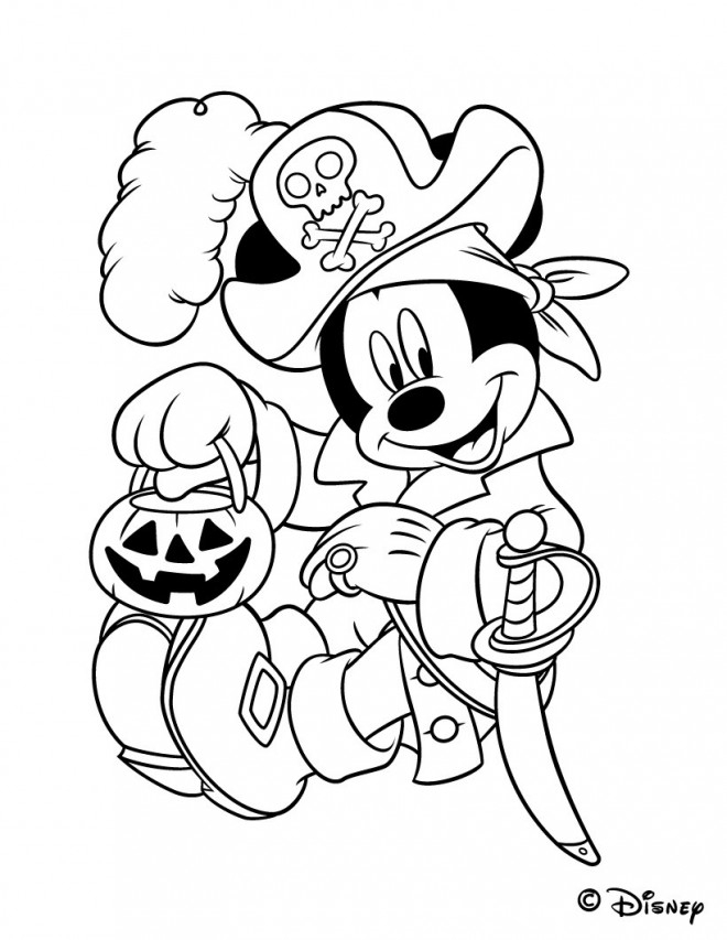 Coloriage Mickey Mouse Et La Citrouille D'Halloween avec Dessin A Colorier Halloween Gratuit