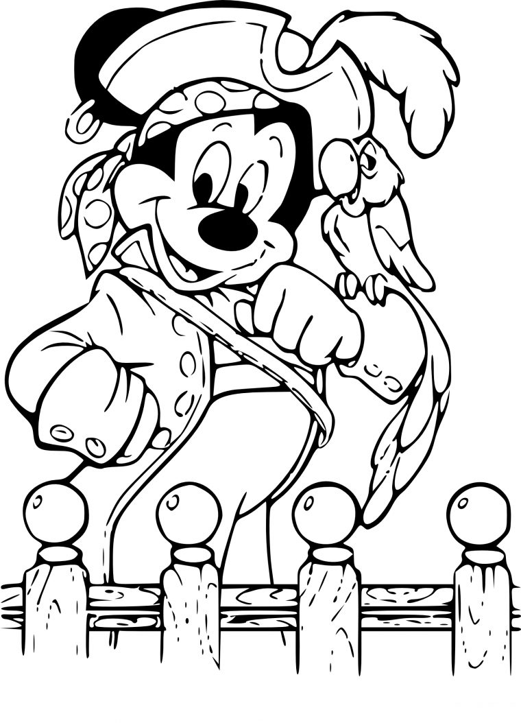 Coloriage Mickey Pirate À Imprimer avec Coloriage Mickey