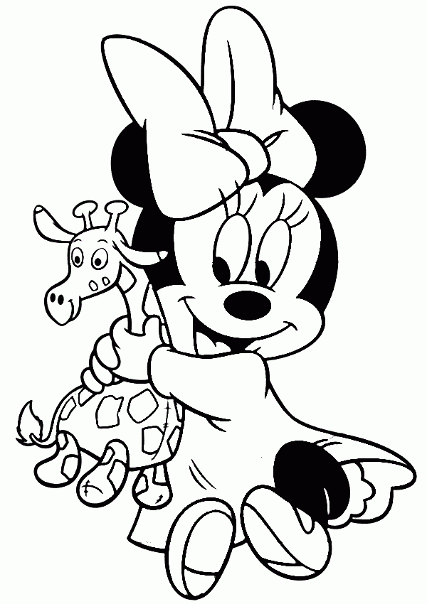 Coloriage Minnie Et Dessin Minnie À Imprimer (Avec Mickey…) destiné Coloriage Minnie