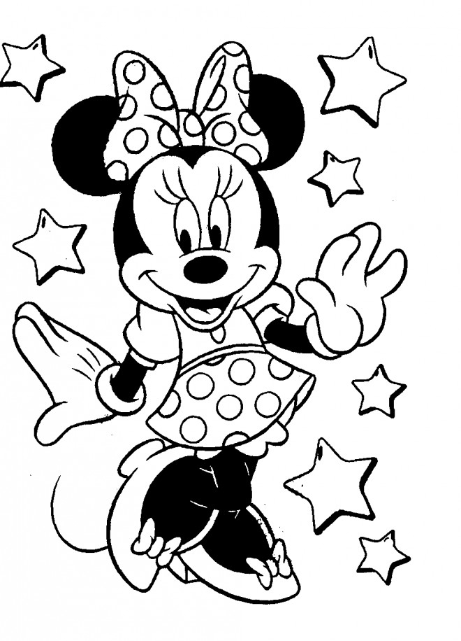 Coloriage Minnie Mouse De Disney Dessin Gratuit À Imprimer tout Dessin Minnie À Imprimer
