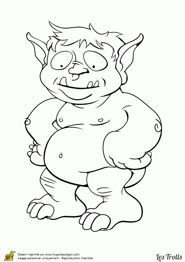 Coloriage Monsieur Troll Sur Hugolescargot destiné Dessin De Troll