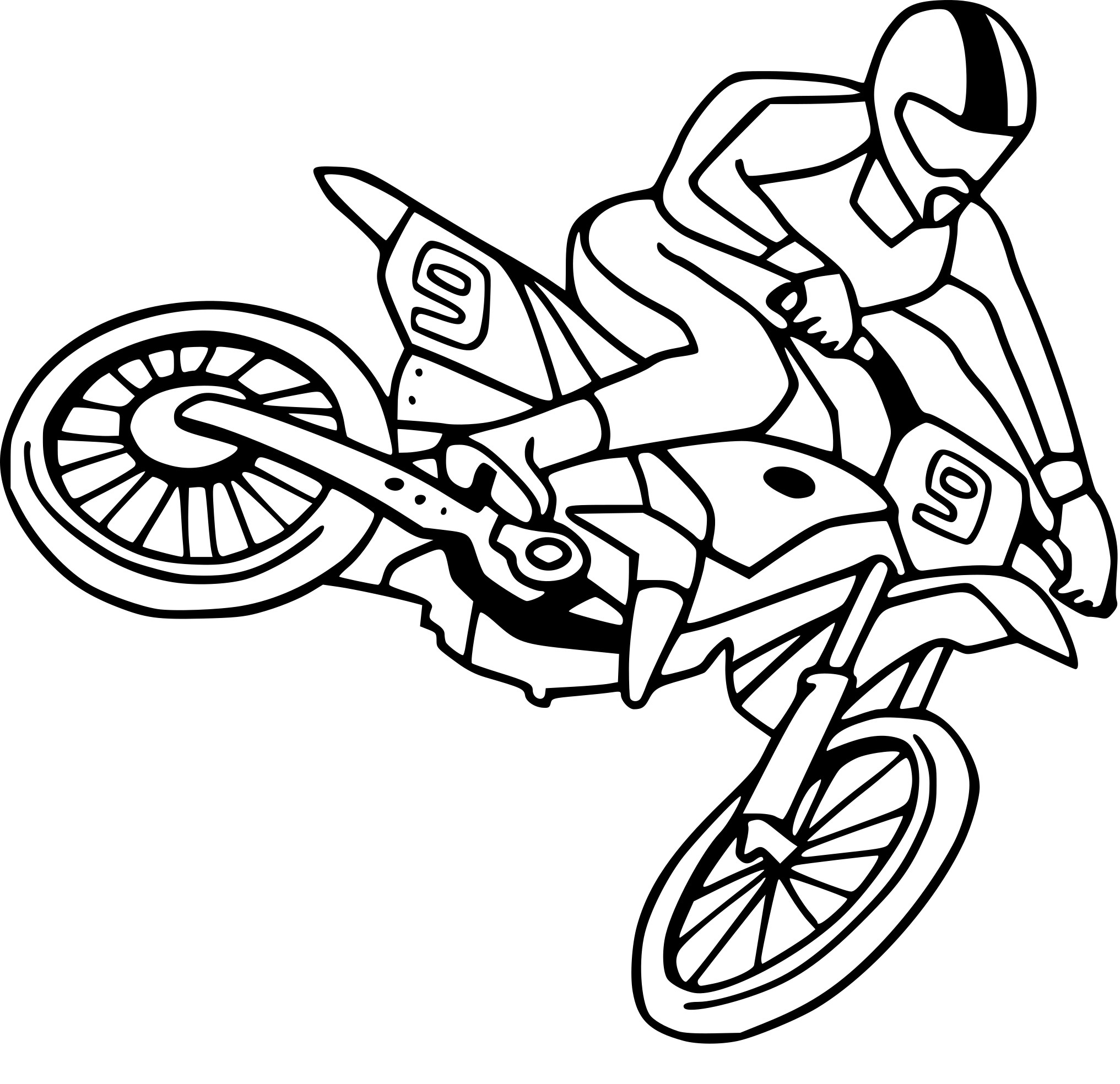 Coloriage Moto Cross Dessin À Imprimer Sur Coloriages à Coloriage Moto