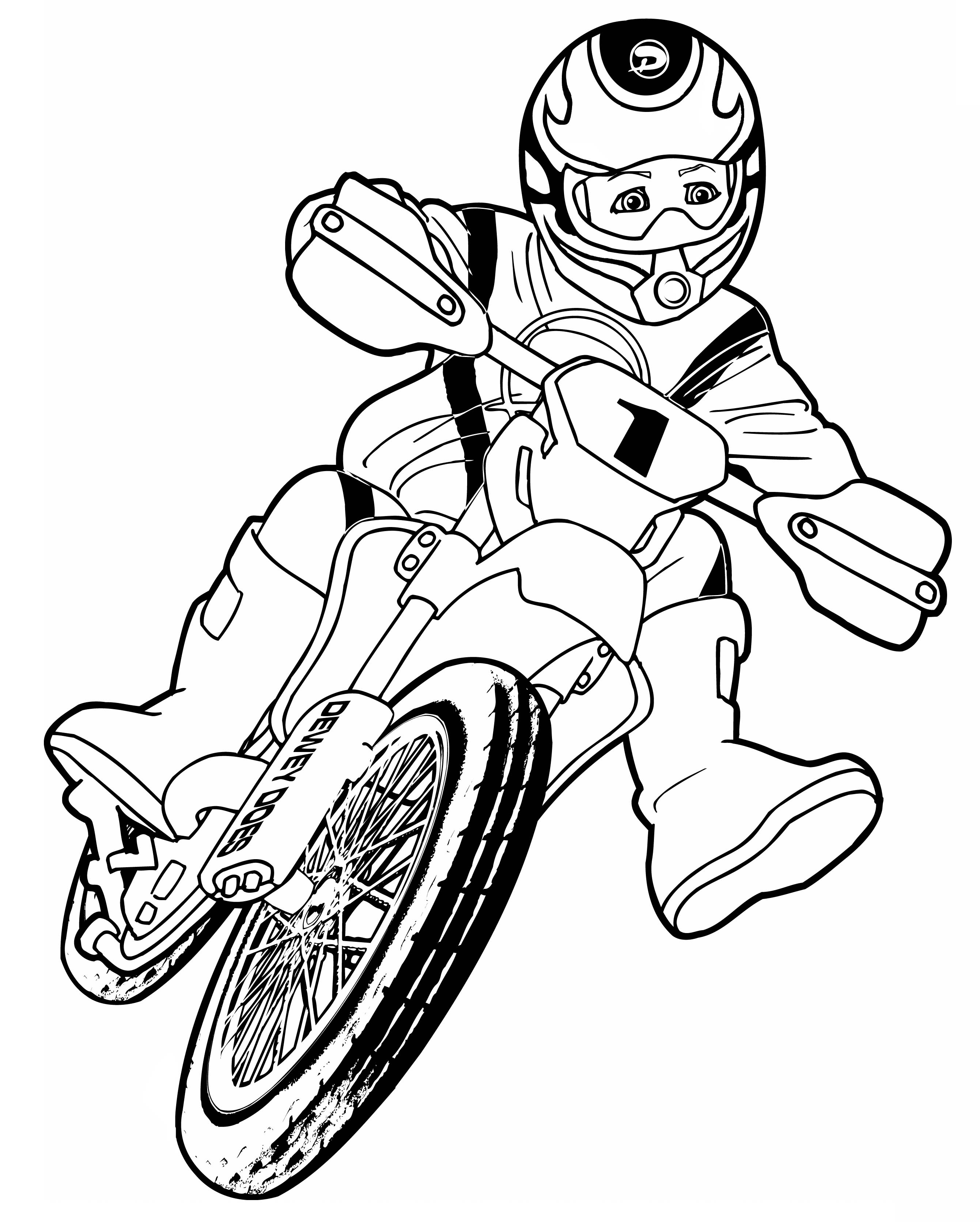 Coloriage Moto Cross Motocross À Imprimer avec Dessin De Moto Ktm