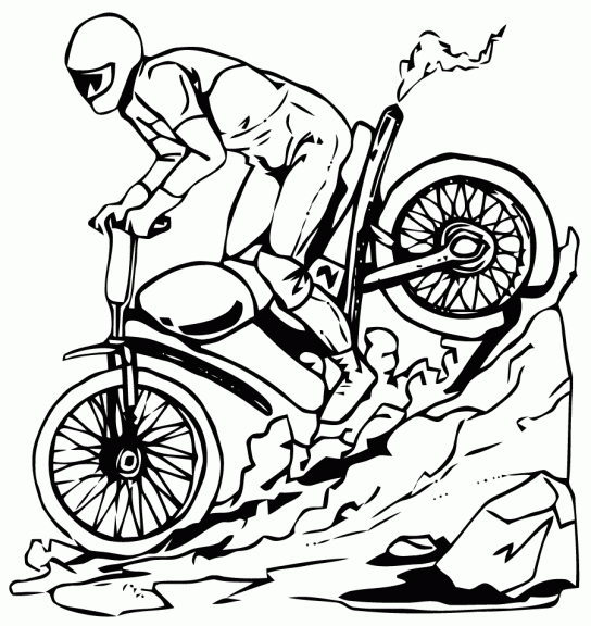 Coloriage Motocross À Imprimer encequiconcerne Moto Cross A Dessiner