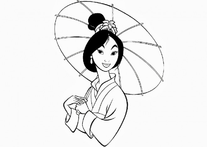 Coloriage Mulan Disney Dessin Gratuit À Imprimer destiné Coloriage Mulan A Imprimer
