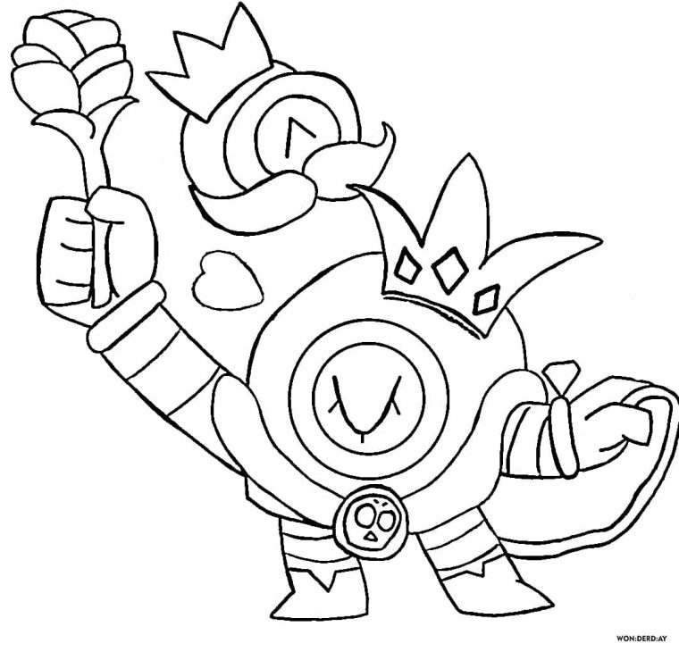 Coloriage Nani. Imprimer Le Personnage Brawl Stars dedans Coloriage Brawl Stars