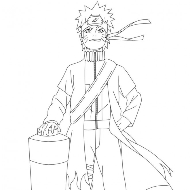 Coloriage Naruto Uzumaki Confiant Dessin Gratuit À Imprimer serapportantà Dessin A Imprimer De Naruto