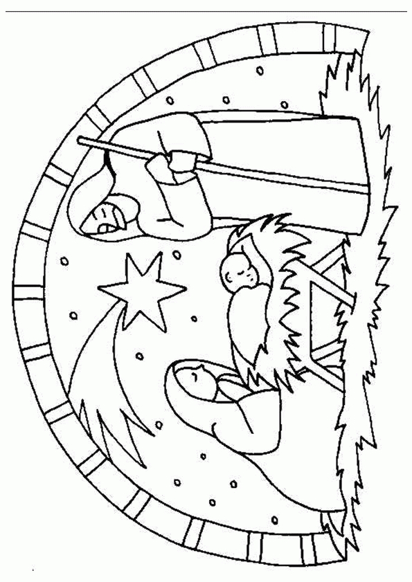 Coloriage Noel La Naissance Du Petit Jésus – Hugolescargot dedans Crèche À Colorier