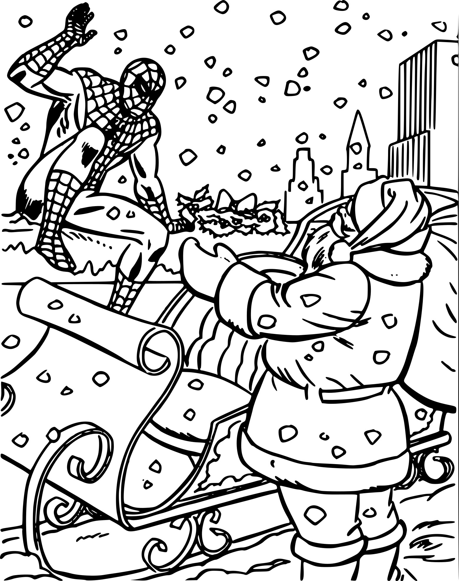 Coloriage Noel Spiderman À Imprimer Sur Coloriages dedans Coloriage Noe