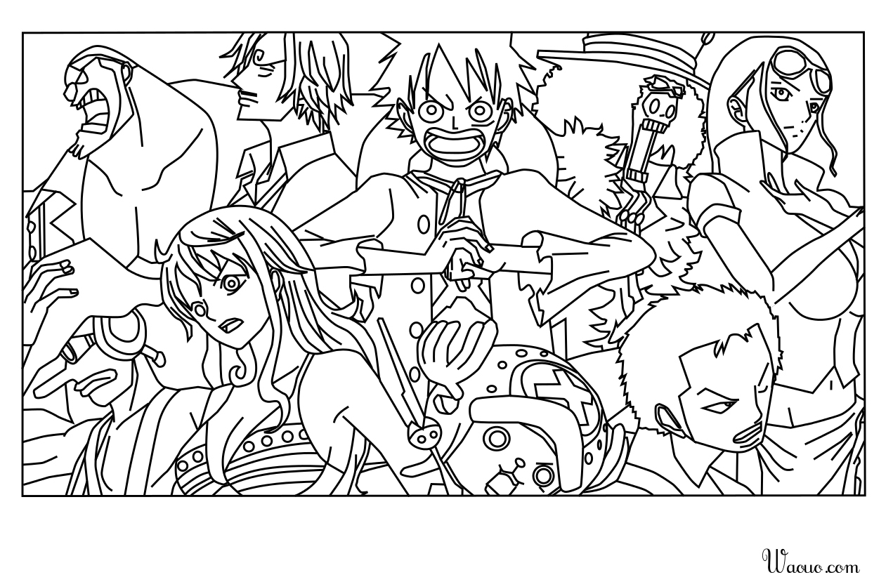 Coloriage One Piece À Imprimer Et Colorier destiné Coloriage One Piece Luffy