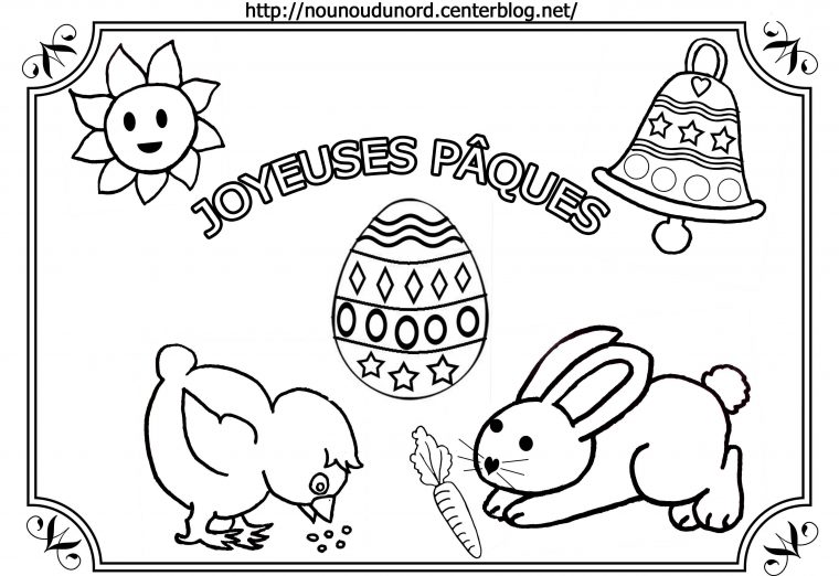 Coloriage Paques Tableau pour Coloriage