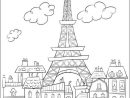 Coloriage Paris Et Tour Eiffel | Coloriage Paris avec Dessiner La Tour Eiffel