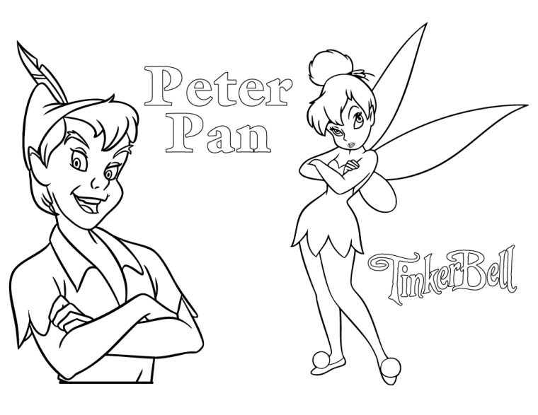 Coloriage Peter Pan Et Fée Clochette – Artherapie.ca tout Coloriage Fee Clochette