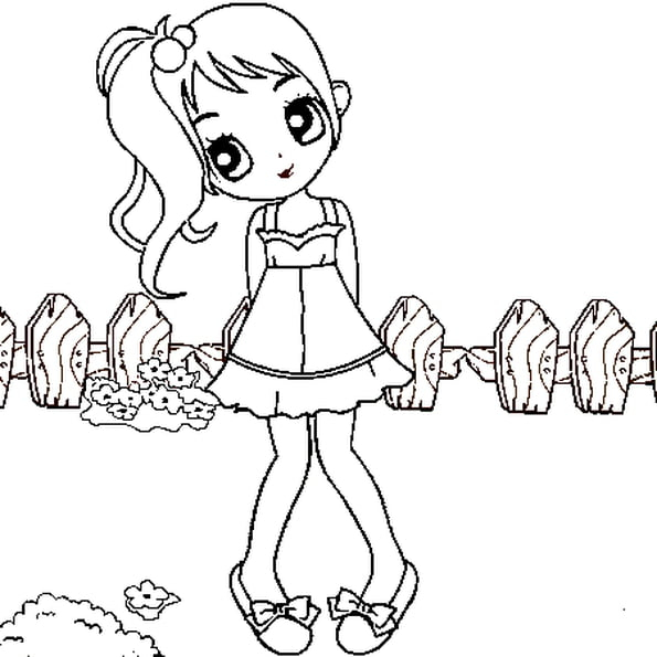Coloriage Petite Fille En Ligne Gratuit À Imprimer pour Coloriage À Imprimer De Fille