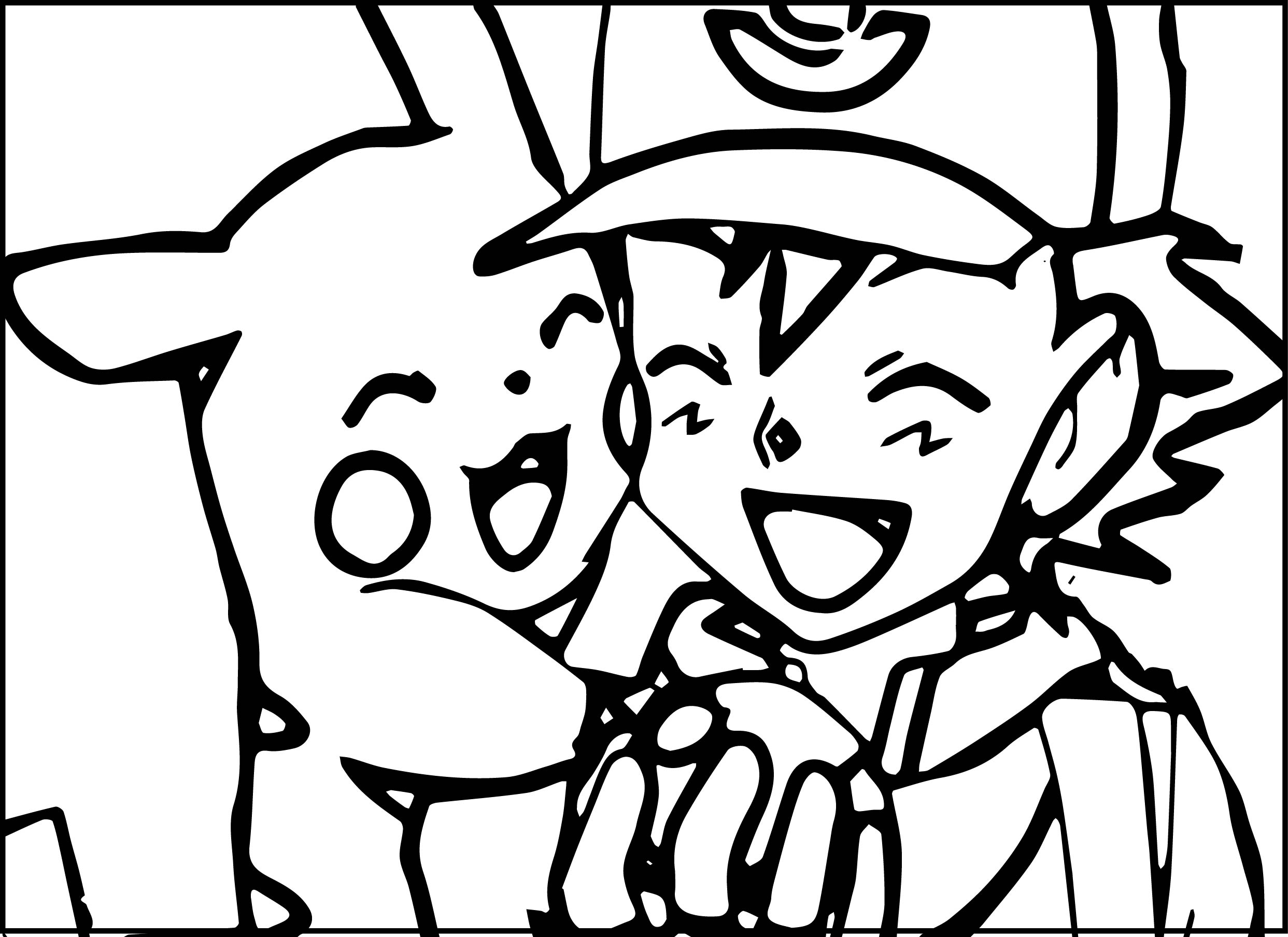 Coloriage Pikachu Et Sacha À Imprimer Sur Coloriages avec Coloriage A Imprimer Pokemon Pikachu