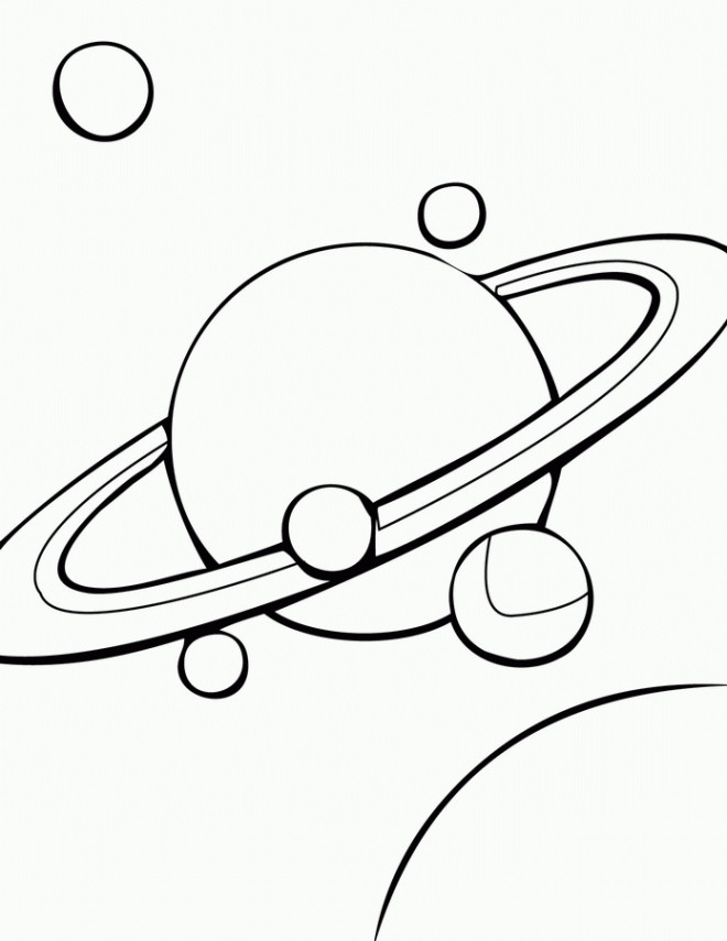 Coloriage Planète Saturn Et Ses Lunes Dessin Gratuit À tout Dessin Uranus