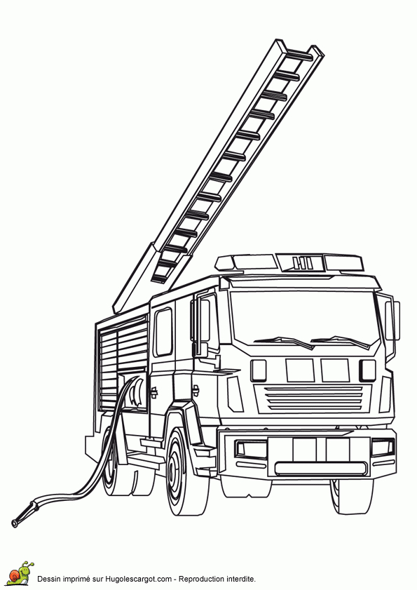 Coloriage Pompier10 Sur Hugolescargot pour Coloriage Camion A Imprimer