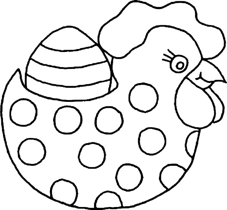Coloriage Poule De Pâques À Imprimer à Coloriage Paques Gratuit A Imprimer
