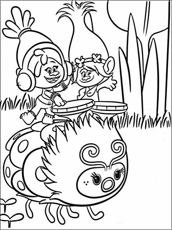 Coloriage Pour Enfants Les Trolls 7 serapportantà Dessin De Troll
