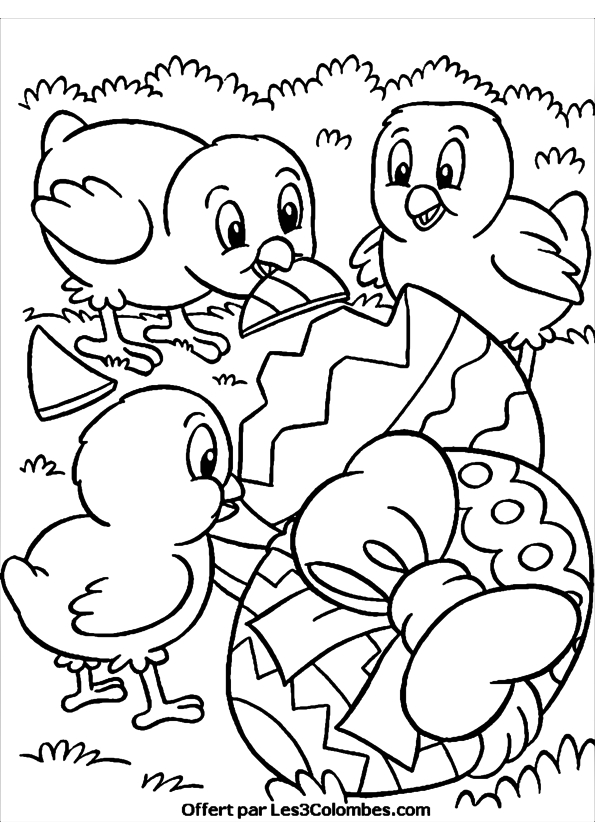 Coloriage Poussin De Pâques À Imprimer concernant Coloriage De Paques À Imprimer