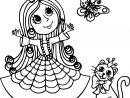 Coloriage Princesse Avec Chat À Imprimer Sur Coloriages pour Coloriage Magique De Chat