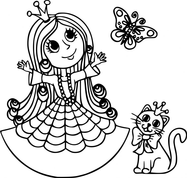 Coloriage Princesse Avec Chat À Imprimer Sur Coloriages pour Coloriage Magique De Chat