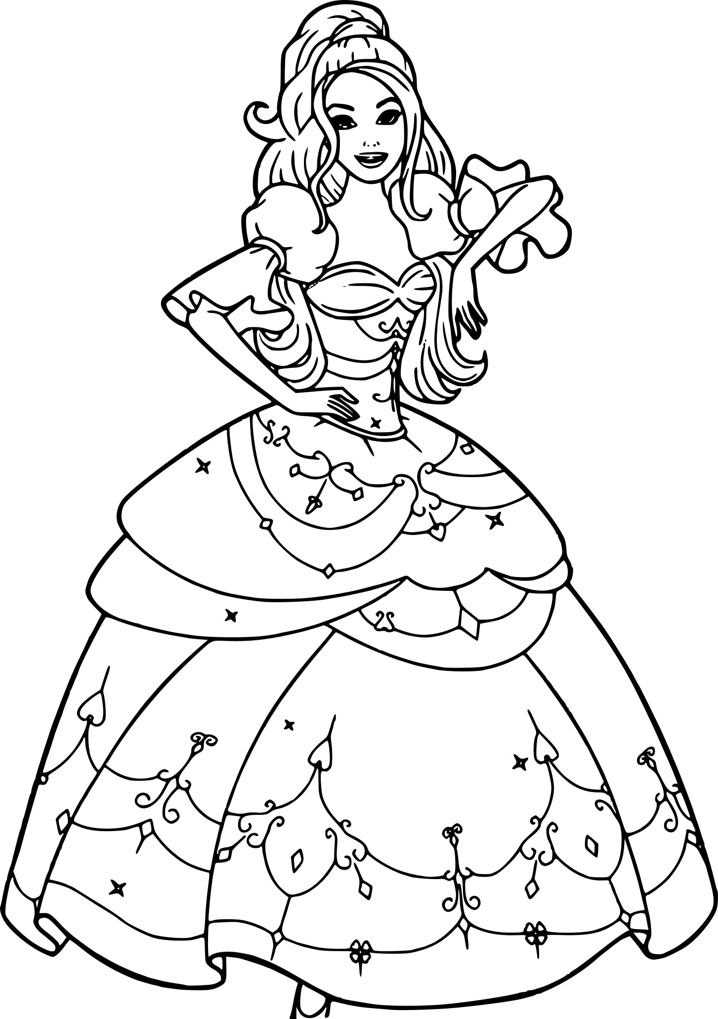 Coloriage Princesse Barbie À Imprimer Gratuit intérieur Princesse À Colorier À Imprimer