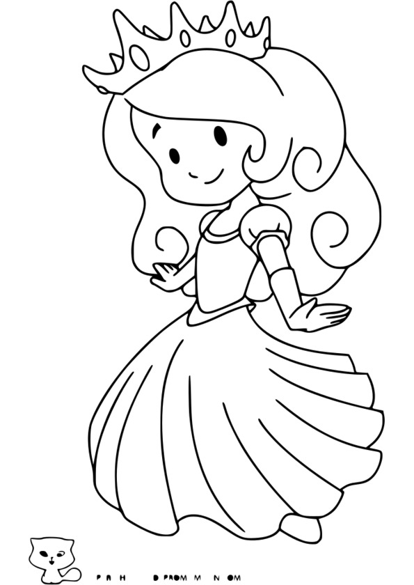 Coloriage Princesse – Image Et Dessins – Arts Et Voyages encequiconcerne Princesse À Colorier Et Imprimer