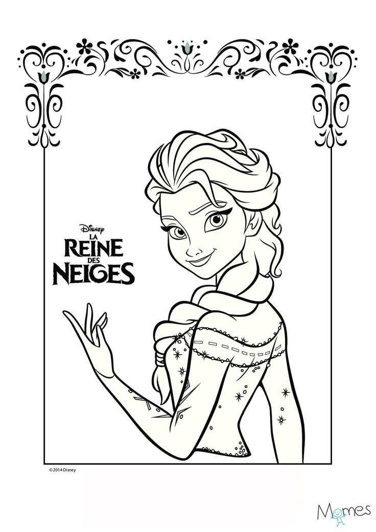 Coloriage Reine Des Neiges : Portrait D'Elsa | Coloriage pour Coloriage À Imprimer Gratuit Reine Des Neiges