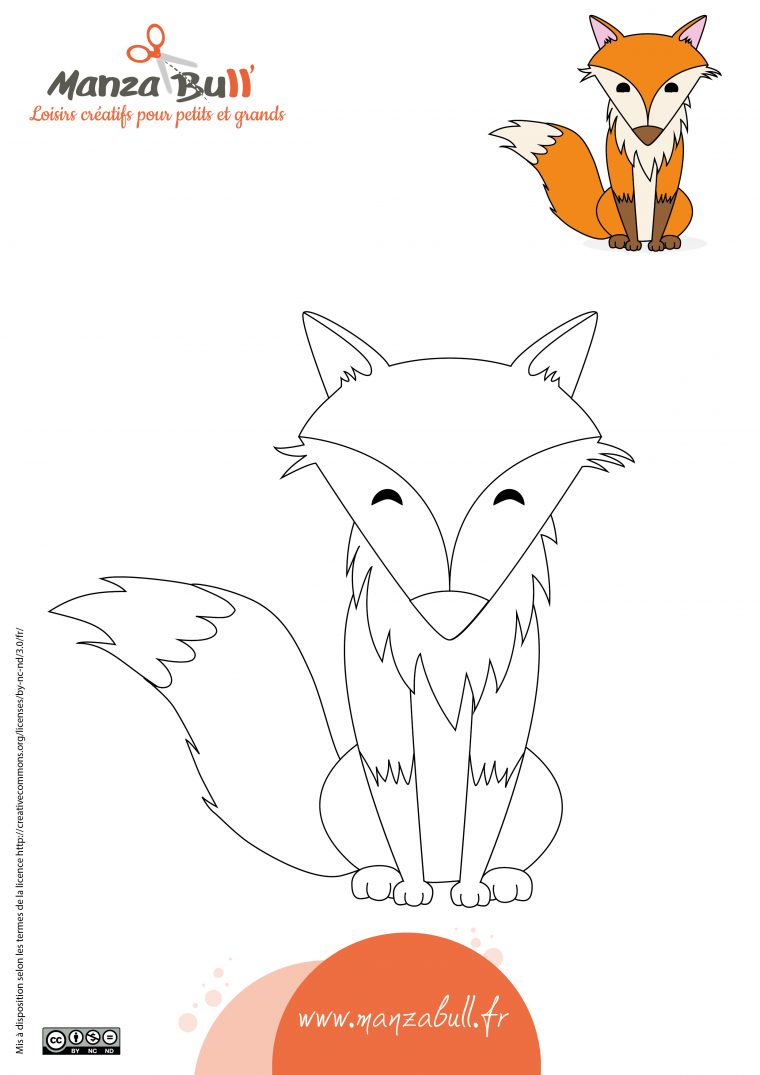 Coloriage Renard À Imprimer - Manzabull' à Coloriage Renard A Imprimer Gratuit