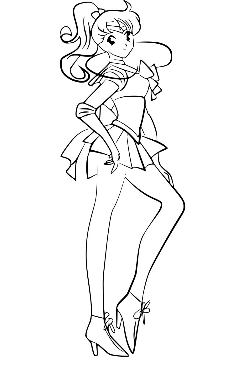 Coloriage Sailor Jupiter De Sailor Moon À Imprimer Gratuit destiné Coloriage Sailor Moon A Imprimer